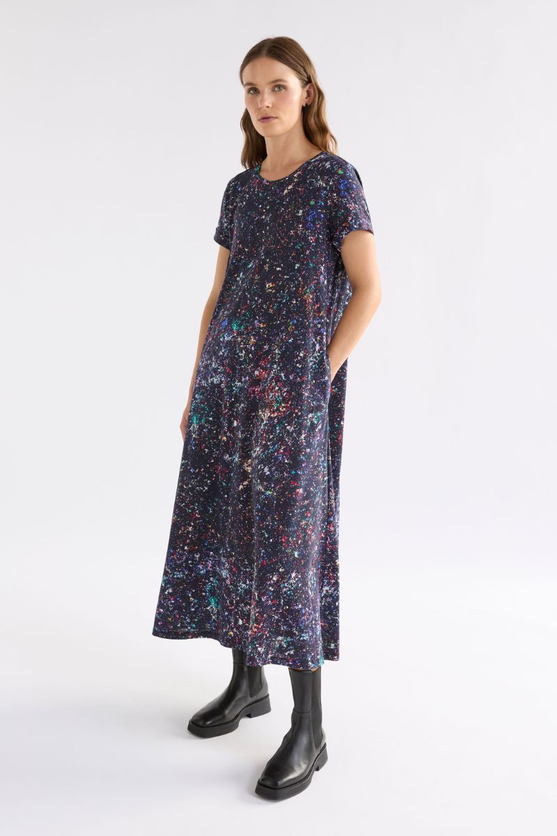 Haki Dress A1041B by Elk the Label in Tola Print