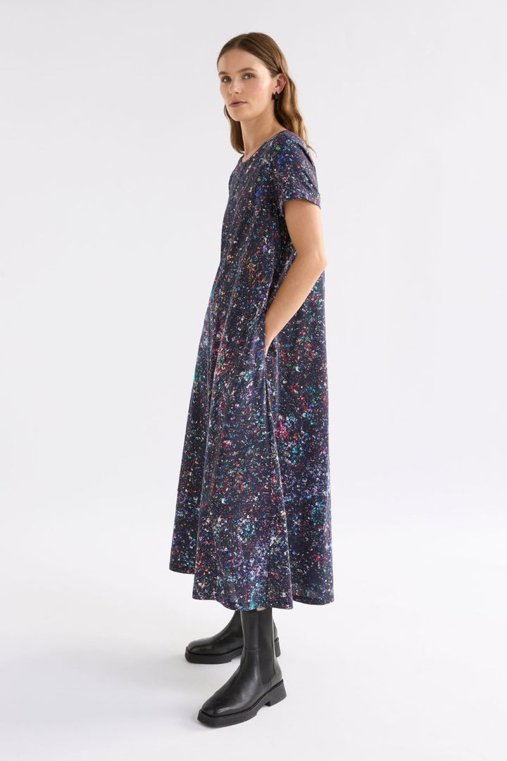 ELK Haki Dress A1041B by Elk the Label in Tola Print in 6