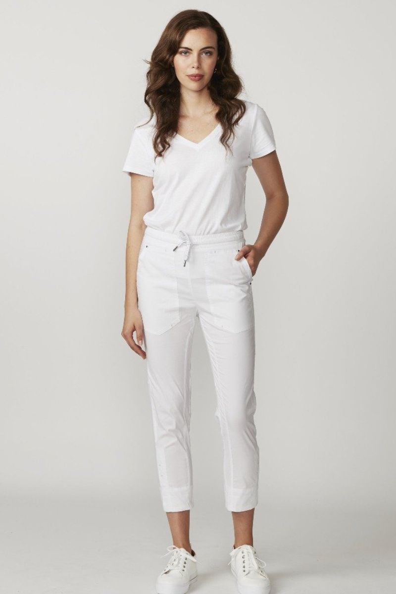 LTL Port 7/8 Pant in White NLA2743 by Lania The Label