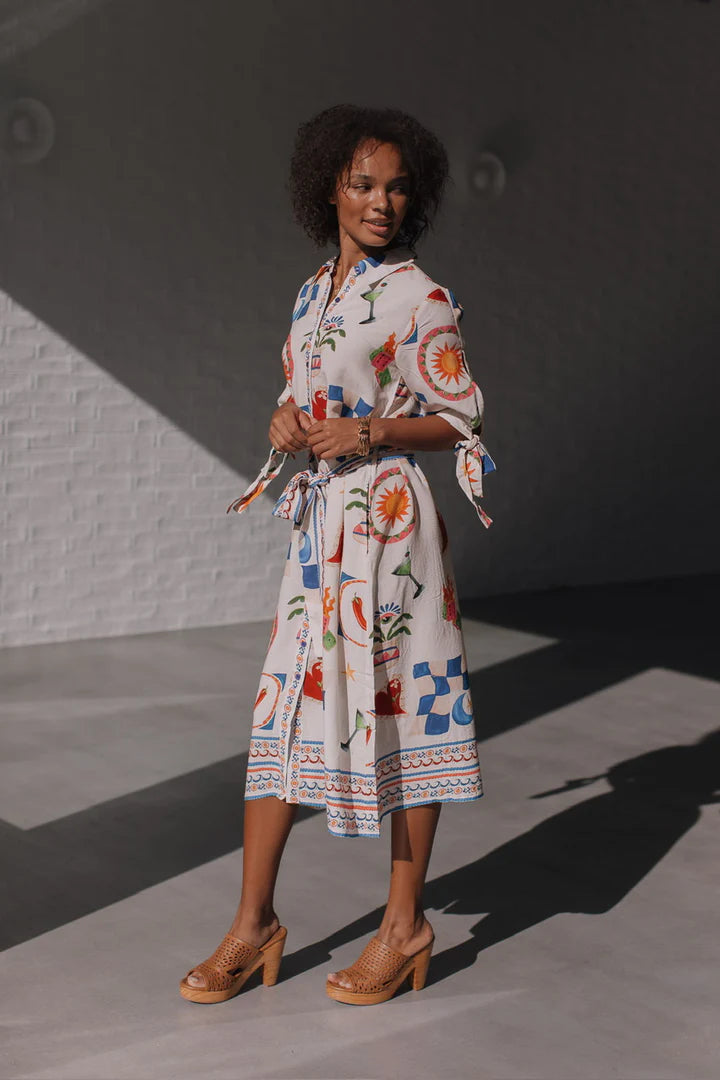 Woman wearing Spicy Margarita Long Dress by Joop & Gypsy 100022