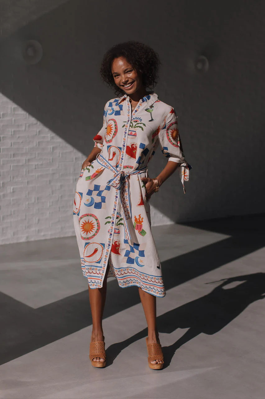 Woman wearing Spicy Margarita Long Dress by Joop & Gypsy 100022