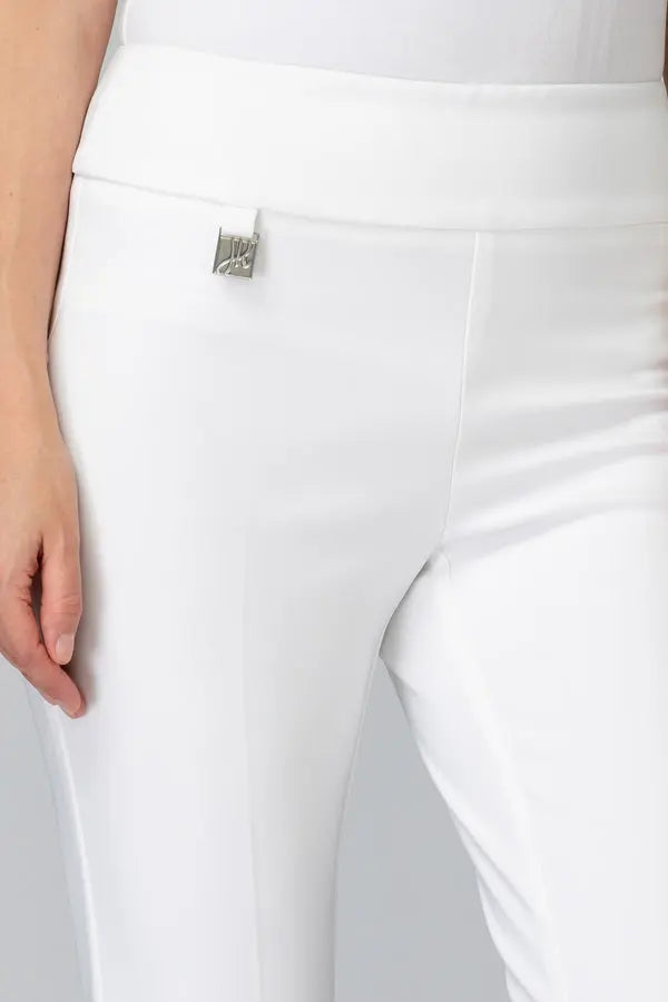 Woman wearing Joseph Ribkoff 144092 white tailored pant