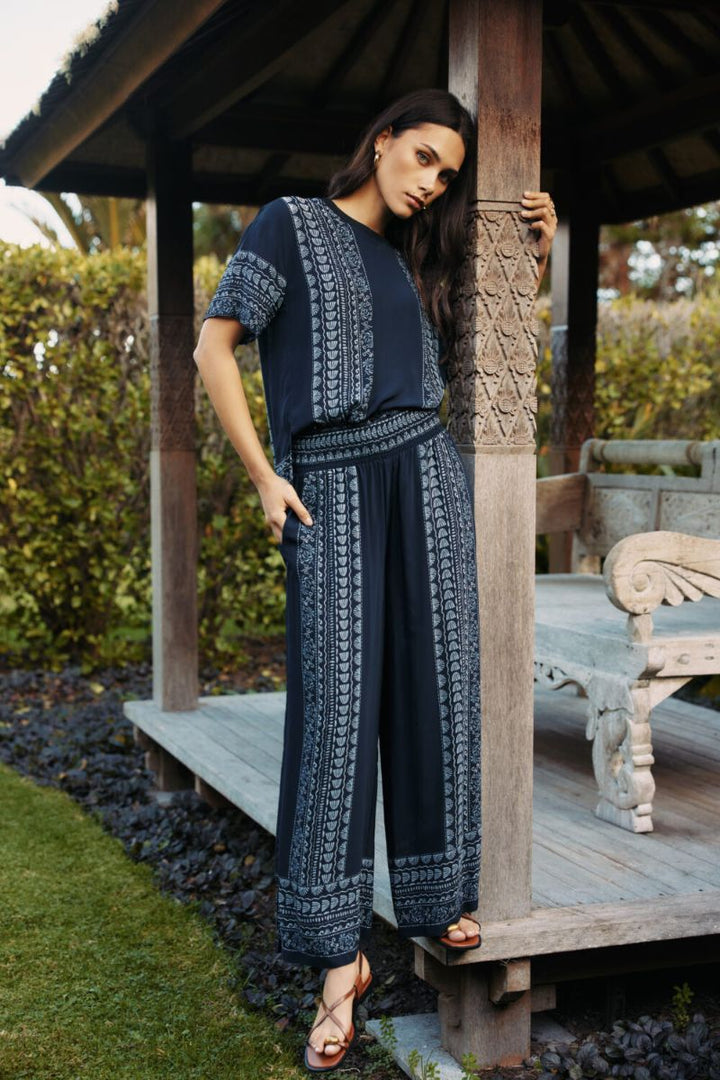 Loobie's Story Asher Top in Indigo Multi by Loobies Story in Indigo / 10