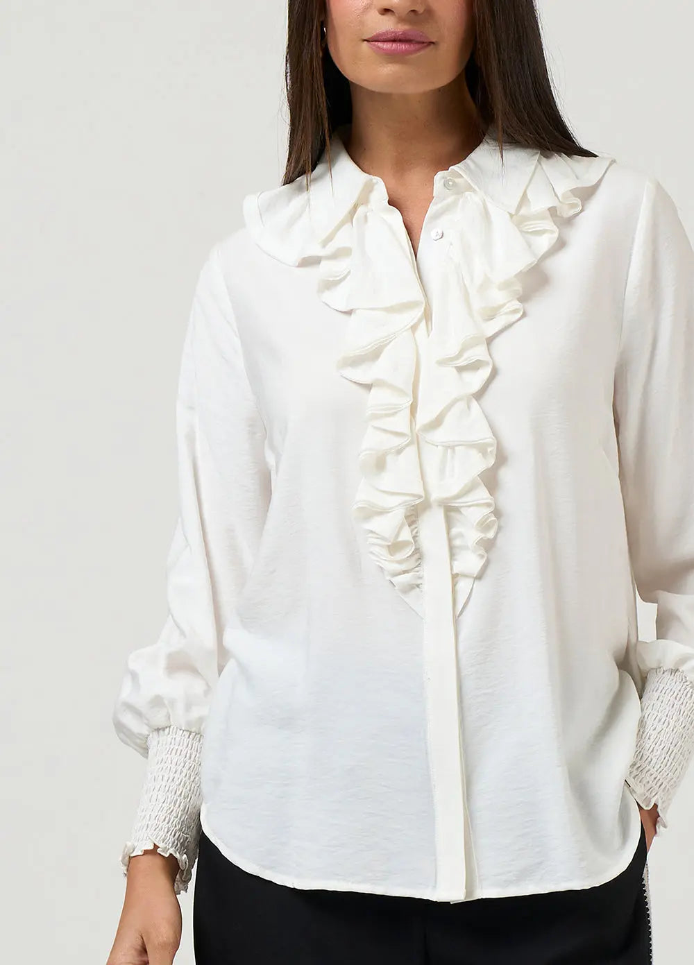 Bijou Shirt in Silk White by Loobie’s Story