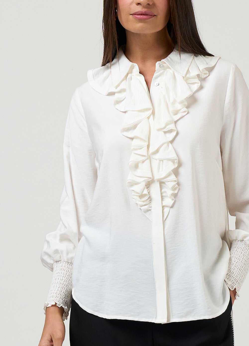 Bijou Shirt in Silk White by Loobie’s Story