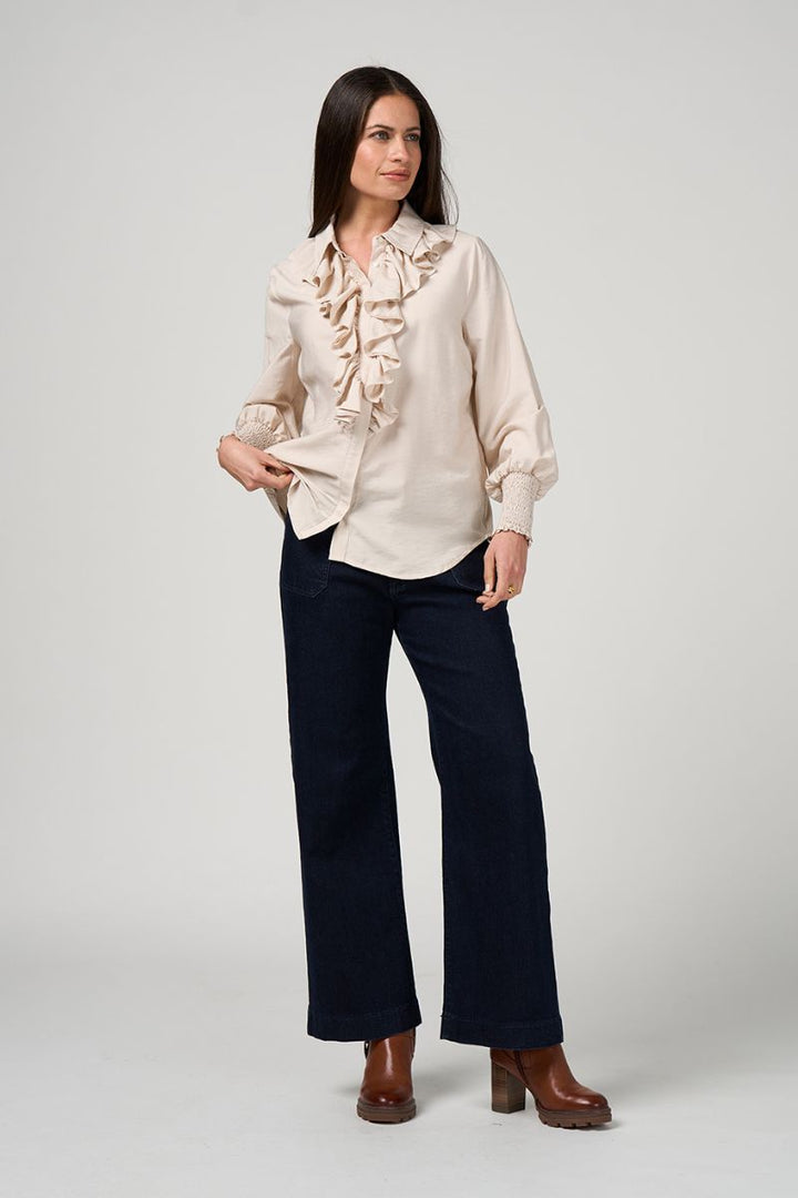 Loobie's Story Bijou Shirt in Silk White by Loobie’s Story in White / 10