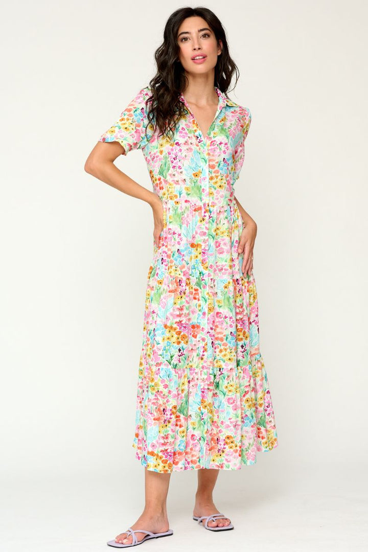 Maider dress in floral print by Tinta