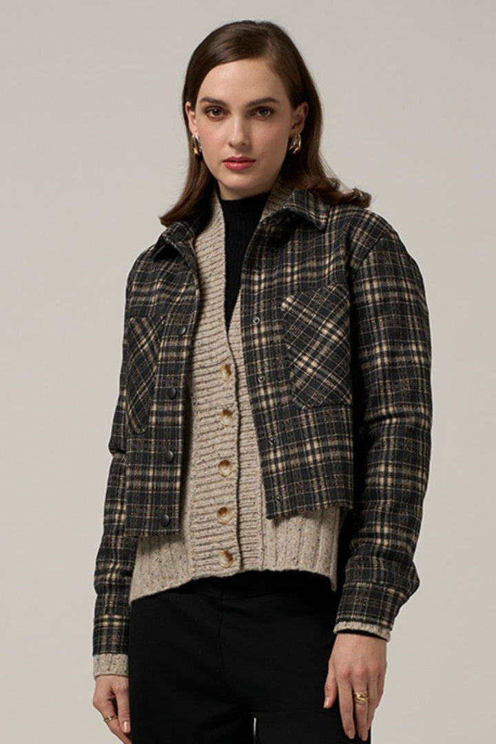 Plaidwork Jacket in Charcoal Check by Madly Sweetly