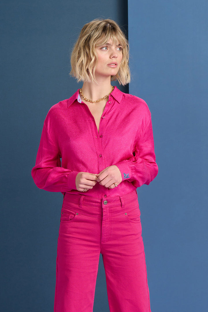Milly Blouse SP7398 in Firey Pink by POM Amsterdam