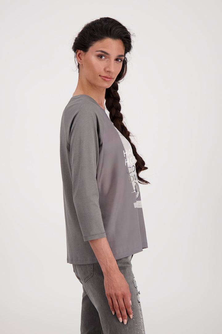Jersey Blouse 806971MNR in Thunder by Monari