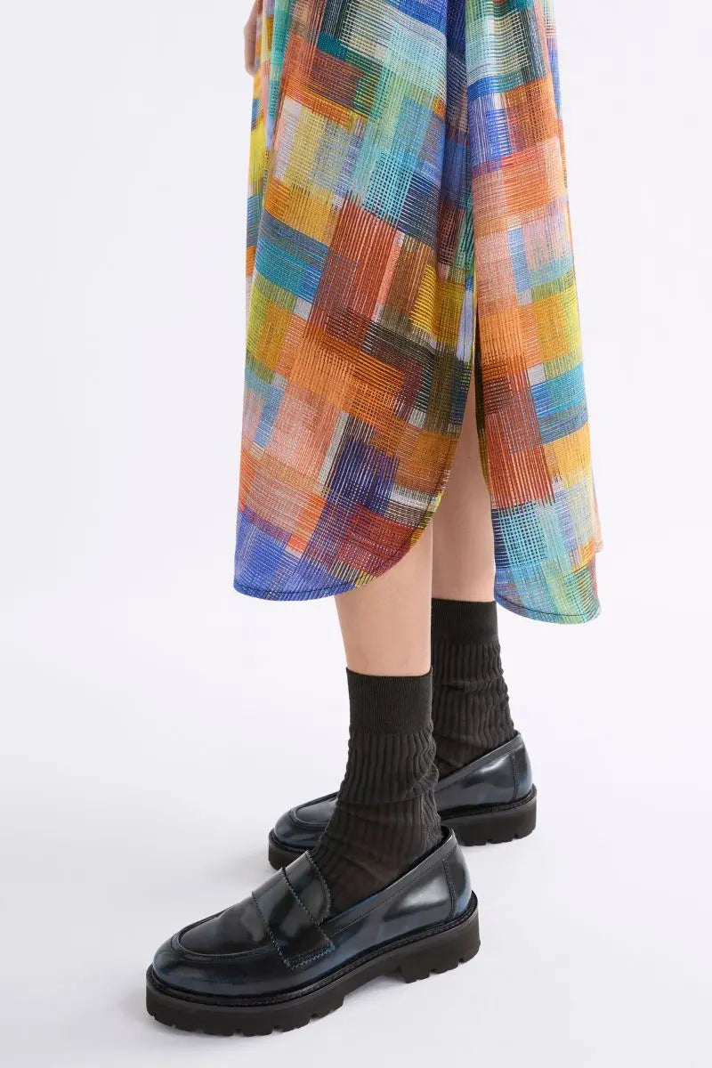 Woman wearing Elk the Label A1424 Nidra dress side view