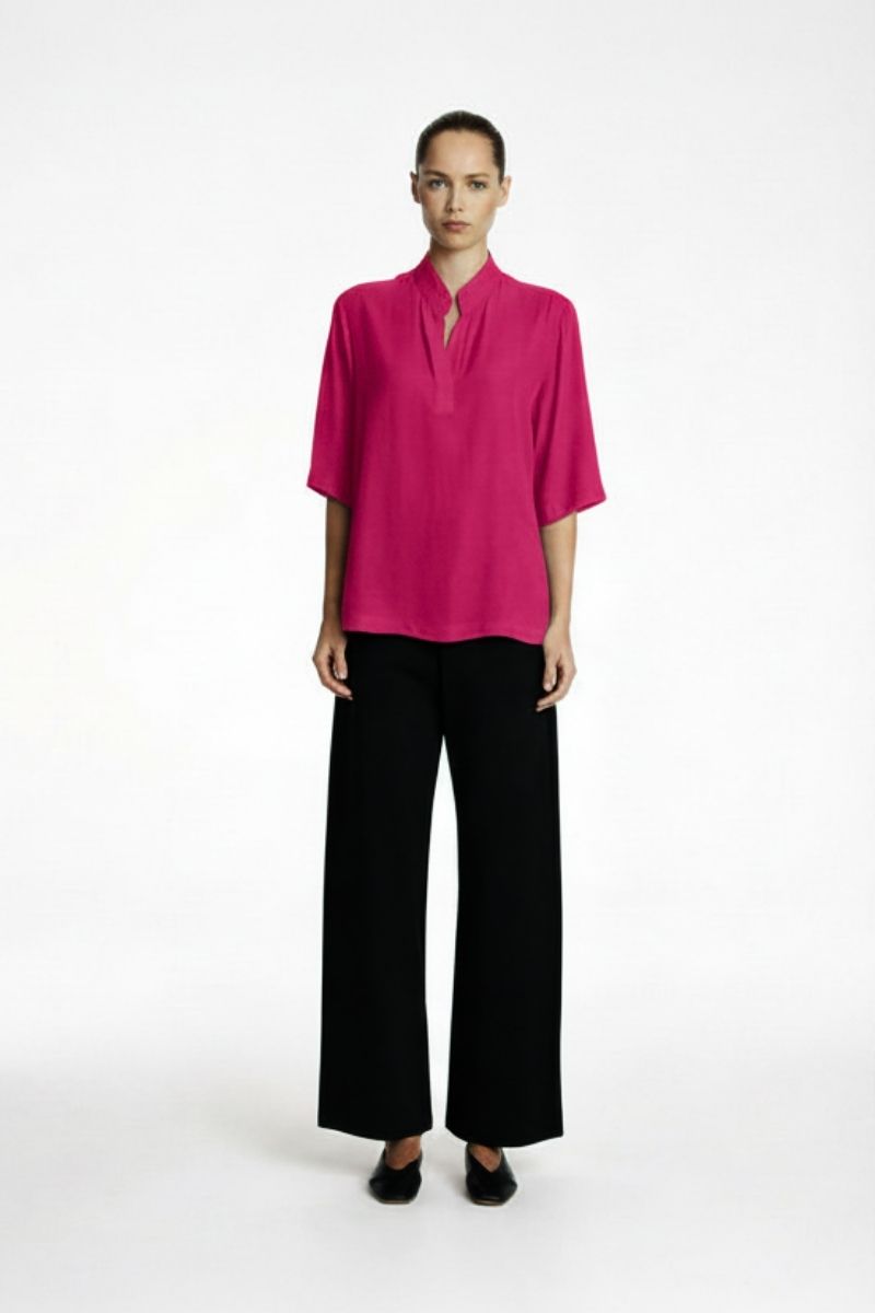 Placket Plaza Shirt in Teaberry by Mela Purdie