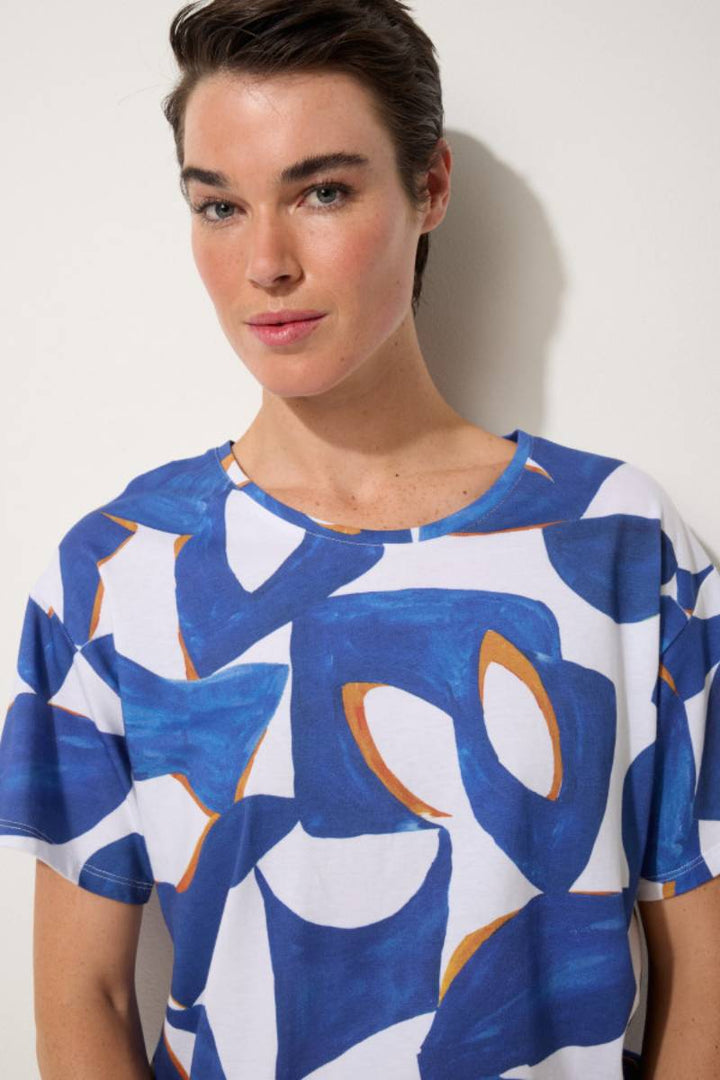 The S/S Reflections Tee YTMP7497 in Blue Reflections by Marco Polo in Blue / S