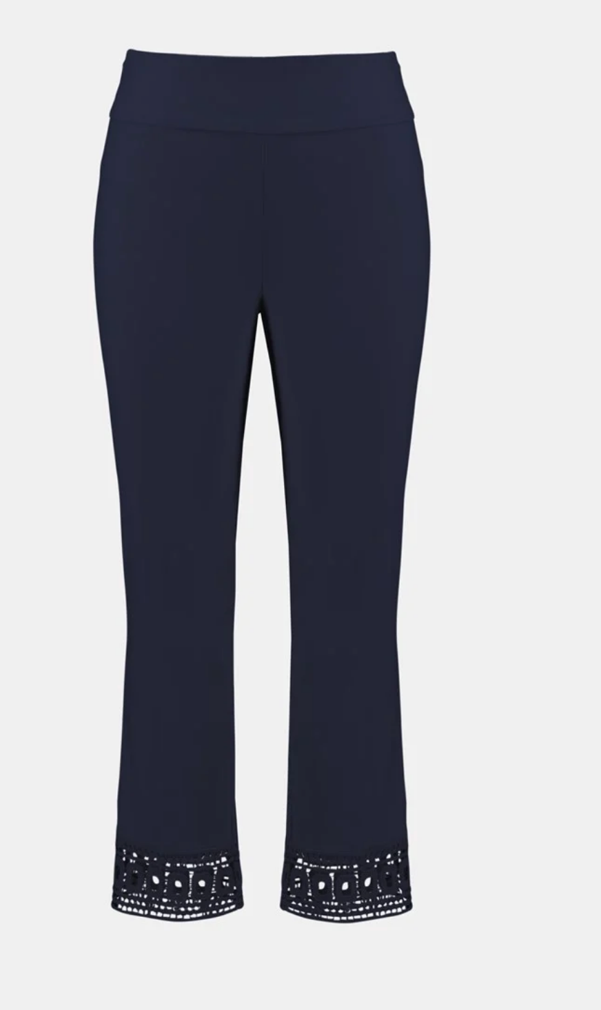 Millenium Cropped Pull On Pant in Black, White, Moonstone & Navy by Joseph Ribkoff 251053