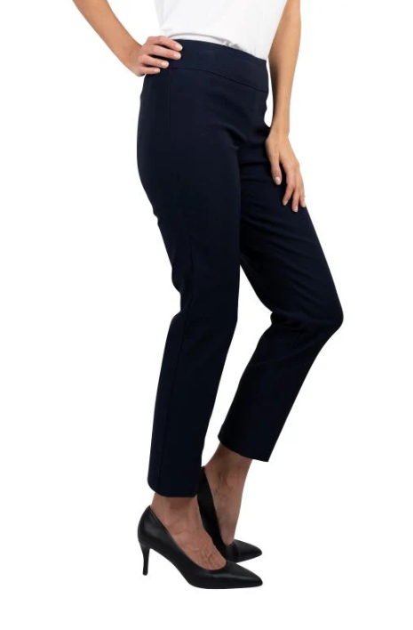 Straight Leg Pant in Navy by Up! 64566