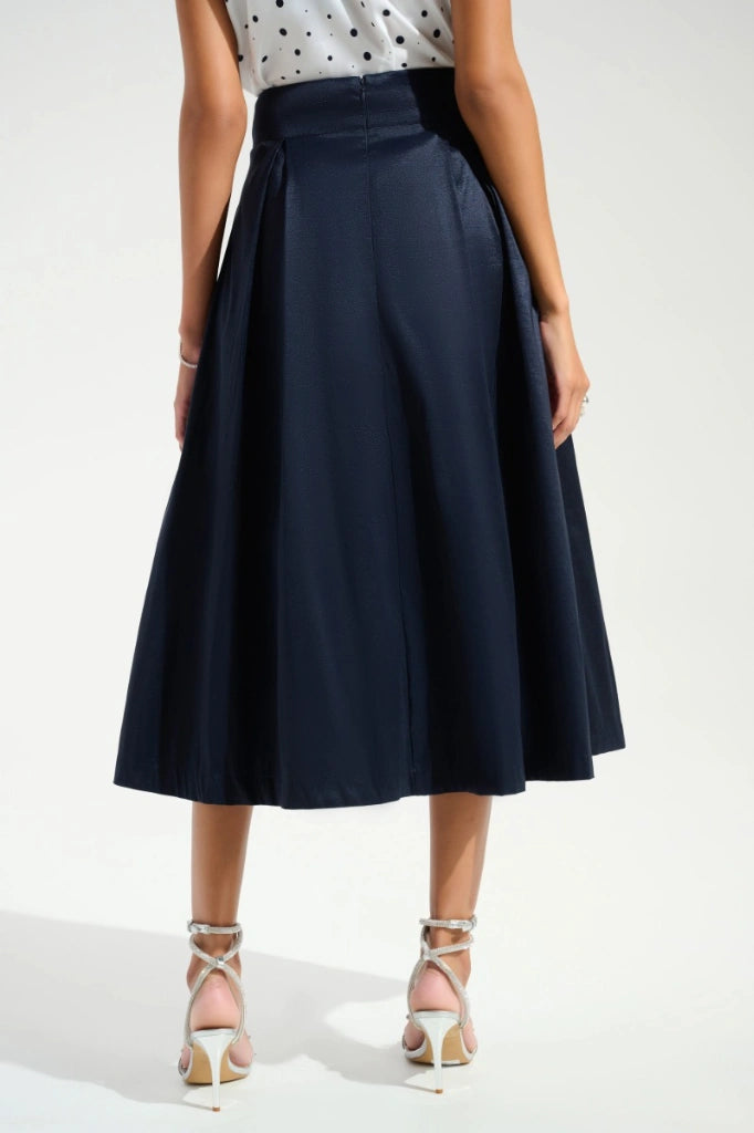 Stretch Taffeta Flared Skirt in Midnight Blue 261757 by Joseph Ribkoff in Midnight Blue / 8