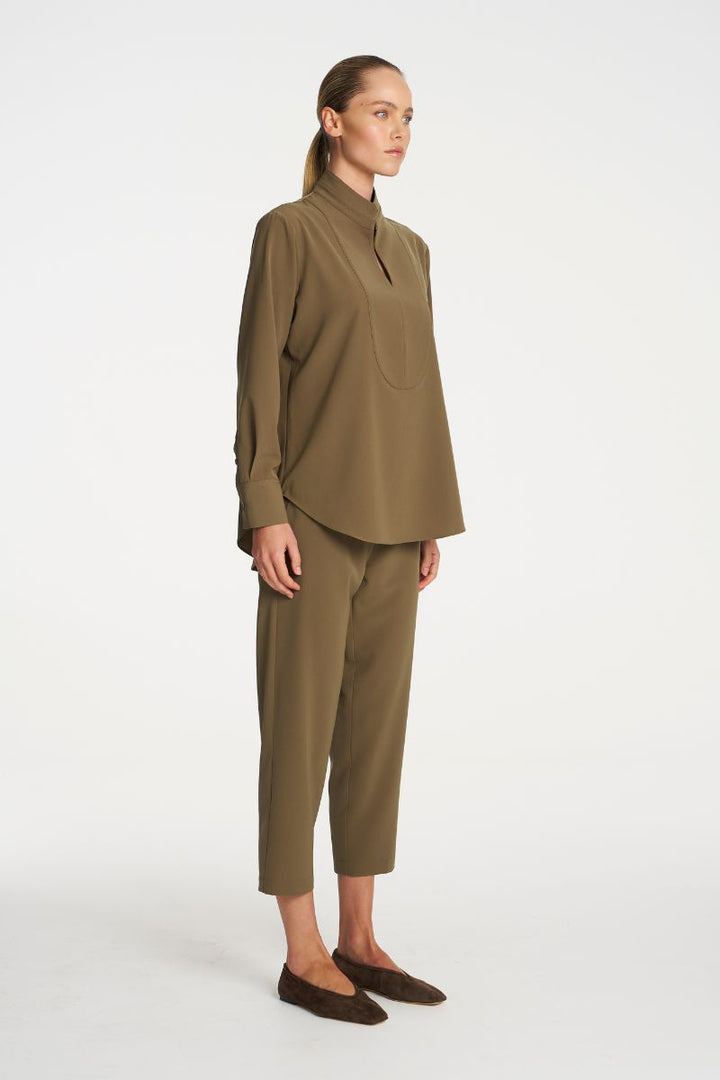 Tapered Flat Pant in Ermine by Mela Purdie