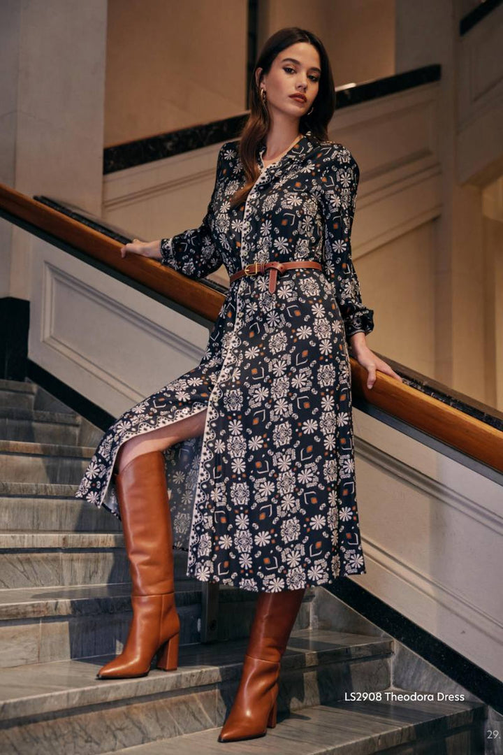 Theadora button through dress