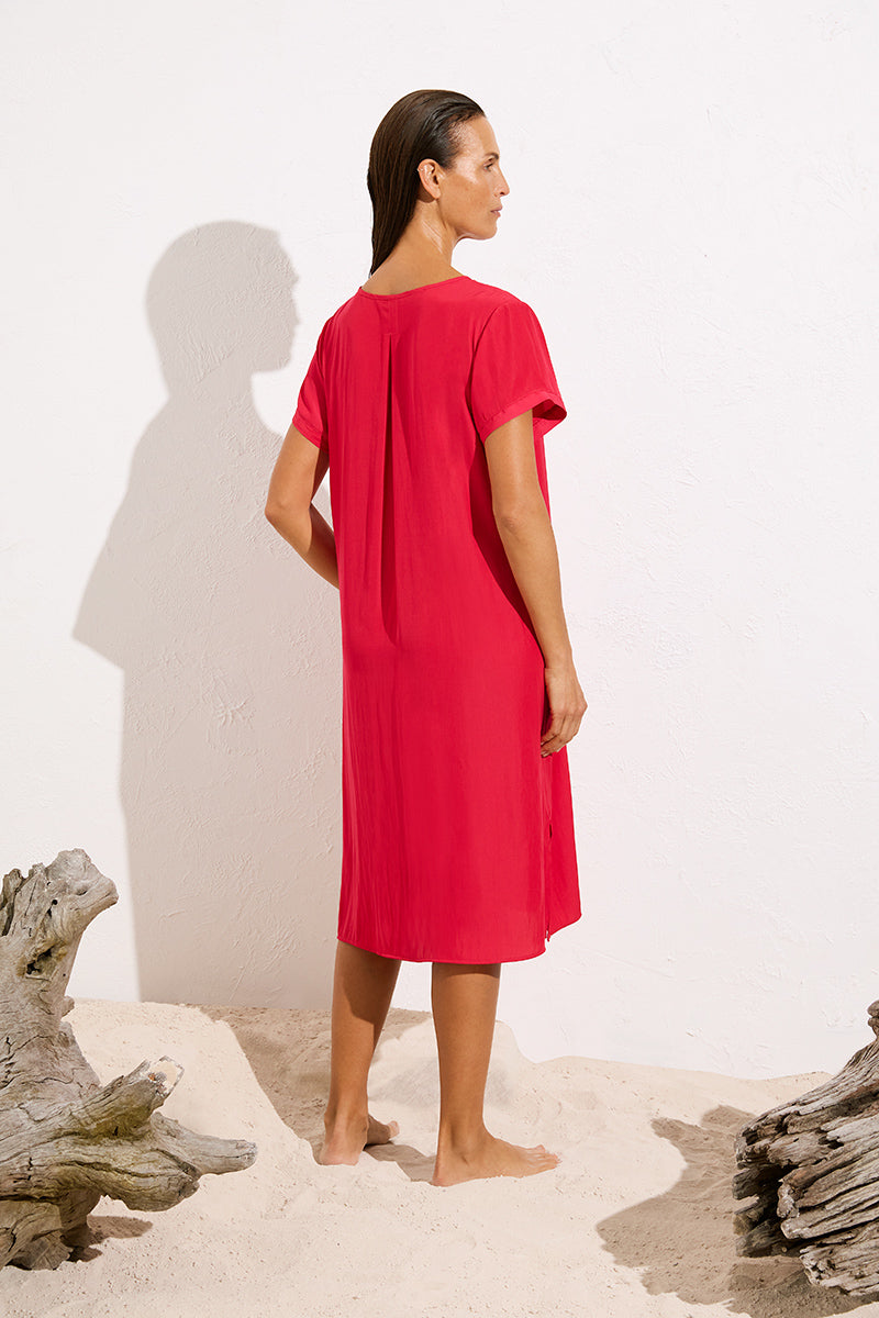 Transit T Dress F67 3203 in Strawberry by Mela Purdie