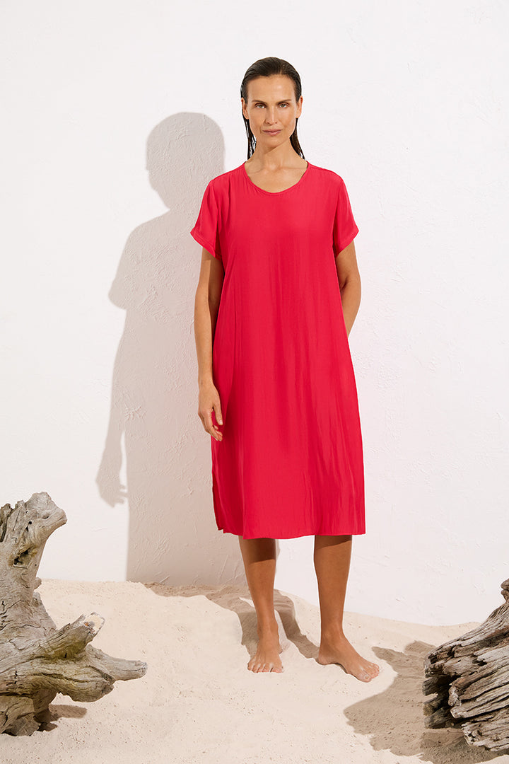 Transit T Dress F67 3203 in Strawberry by Mela Purdie