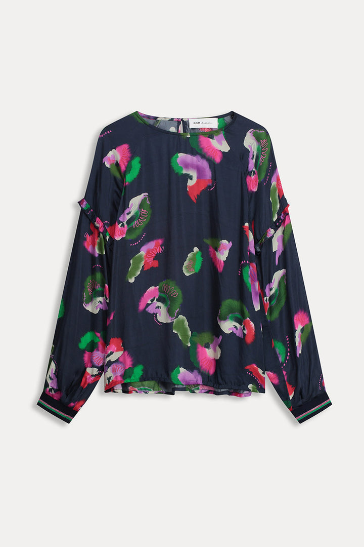 Violets Print Blouse SP7396 by POM Amsterdam