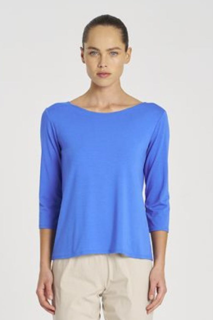 Relaxed Boat Neck in Miami Blue by Mela Purdie in Miami Blue / 10