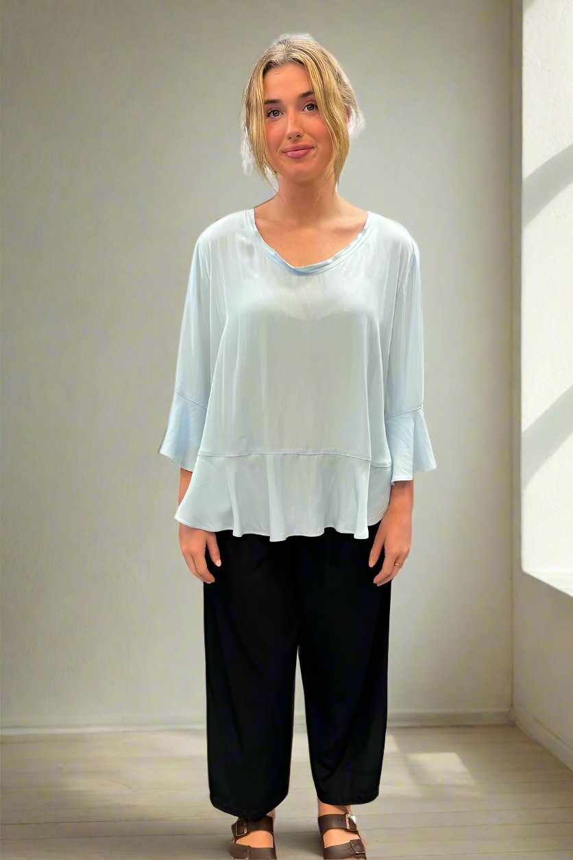 Frill Bell T in Bluewash F67 2903 by Mela Purdie