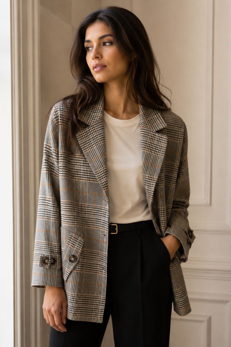 Lauren Vidal Sigmal Check Jacket