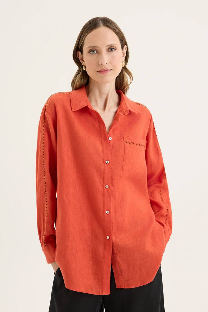 Yarra Trail Tirari Shirt in Volcanic YTWN4277 in Volcanic / 8