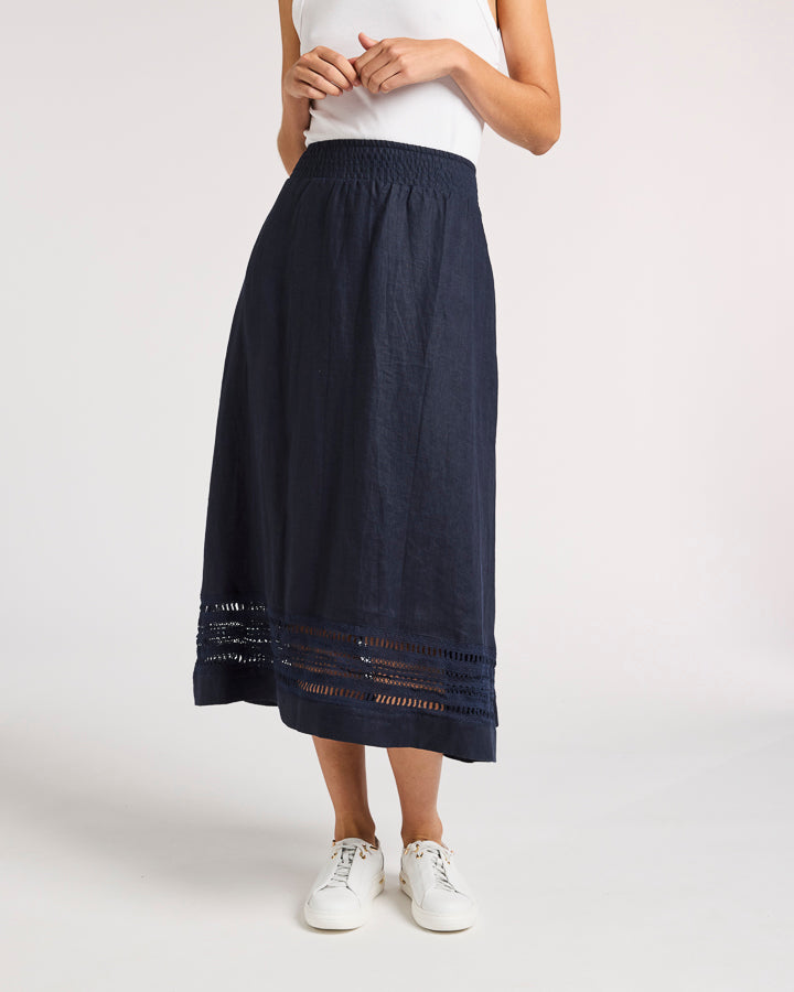 Daisy Skirt in Navy YT25S9556 by Yarra Trail