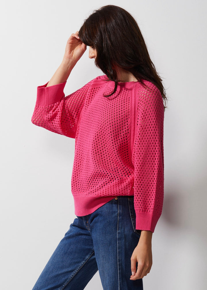 Holey Top ZP6607 in Hot Pink by Zaket & Plover