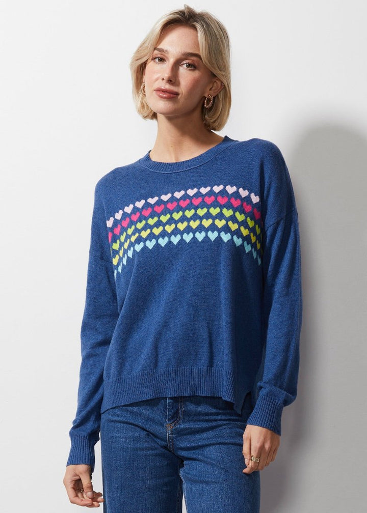 Zaket & Plover love struck jumper in denim ZP6611