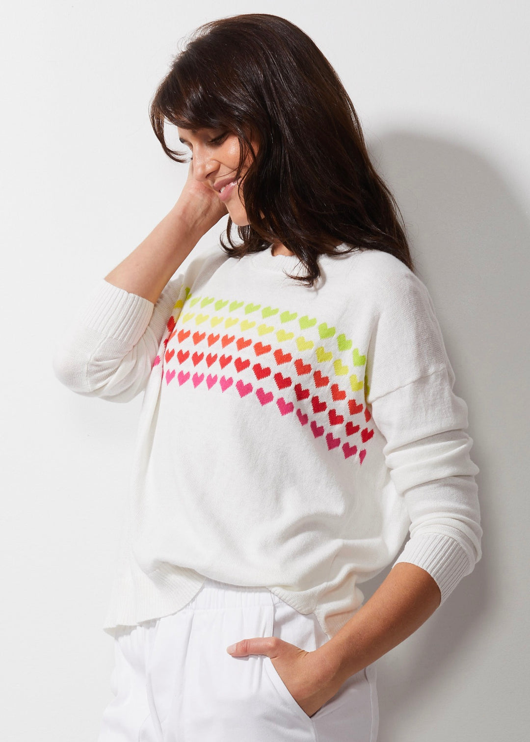 Lovestruck Jumper ZP6611 in White by Zaket & Plover