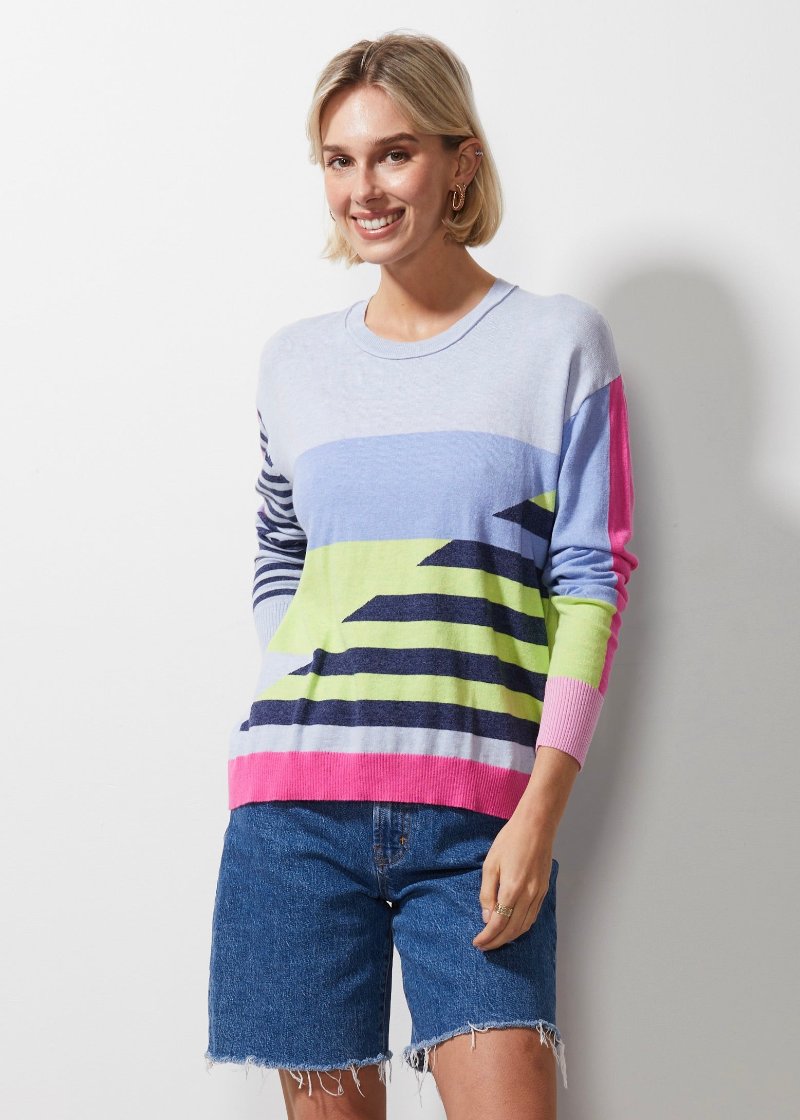 Zaket & Plover diagonal striped jumper ZP6615