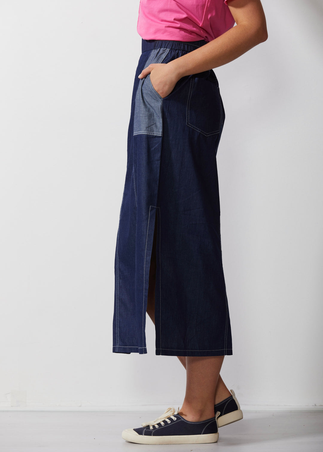 Denim Skirt ZP6631 in Denim by Zaket & Plover