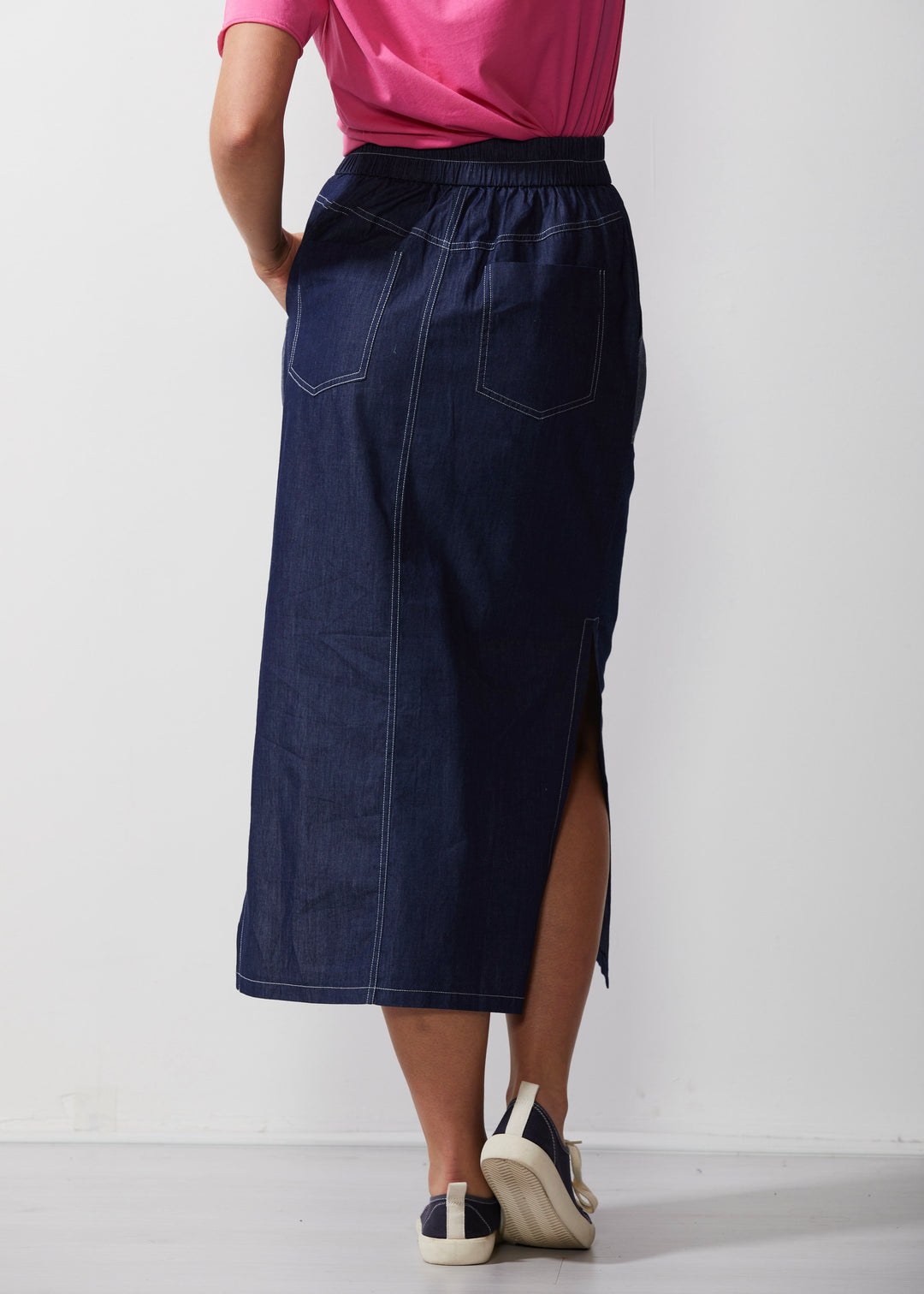 Denim Skirt ZP6631 in Denim by Zaket & Plover