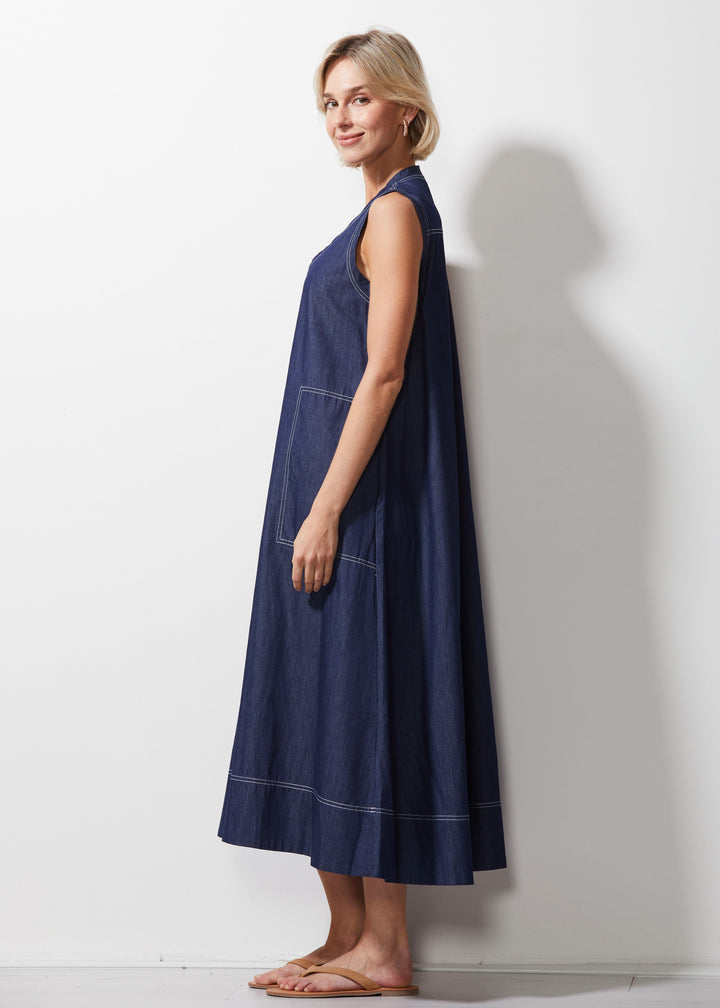 Denim Dress ZP6633 in Denim by Zaket & Plover