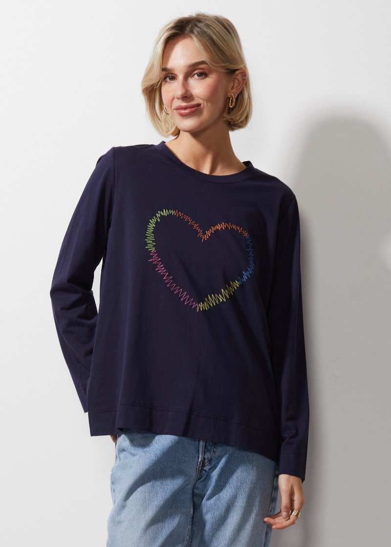 Zaket & Plover light weight top with love heart ZP6644