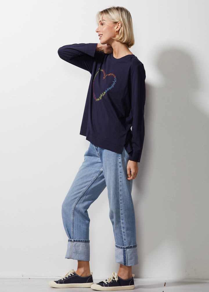 Electric Love T-Shirt ZP6644 in Navy by Zaket & Plover