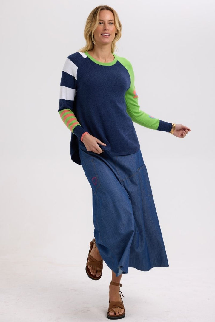 My Happy Jumper ZP7710 by Zaket & Plover in Denim / S