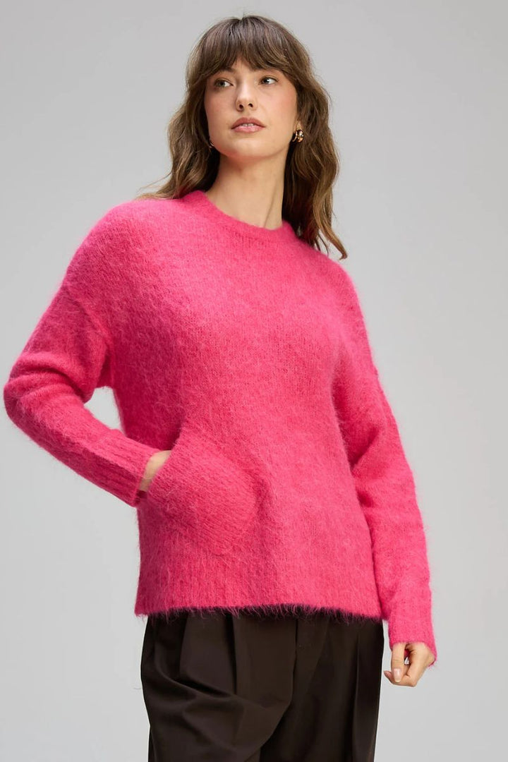 Alpaca Jumper in Pink by Zaket & Plover in Hot Pink / XS