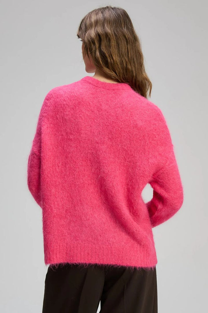 Alpaca Jumper in Pink by Zaket & Plover in Hot Pink / XS