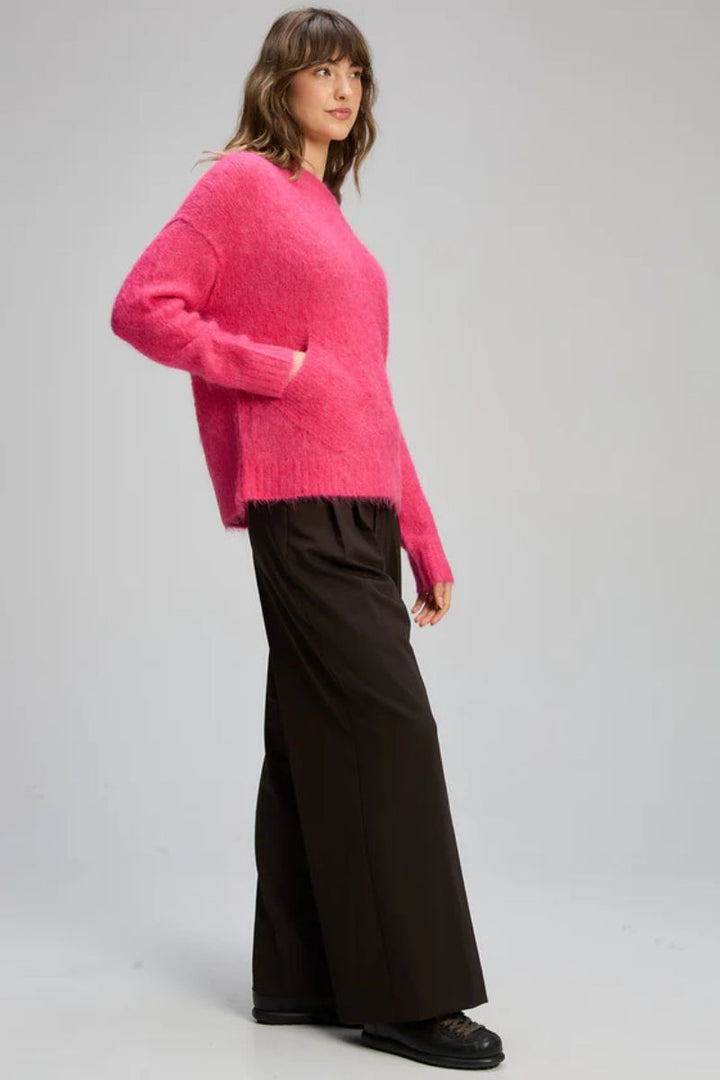 Alpaca Jumper in Pink by Zaket & Plover in Hot Pink / XS