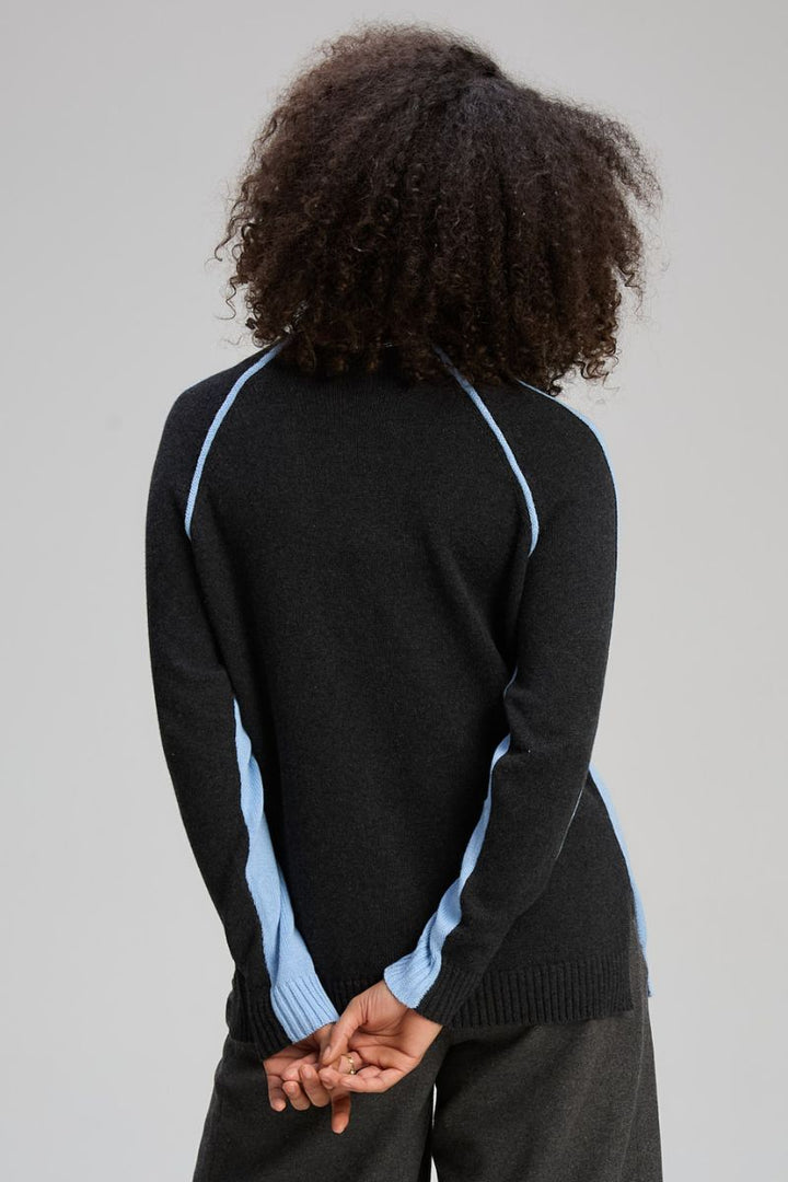 Two Way Funnel Jumper in Glacier by Zaket & Plover in glacier / S