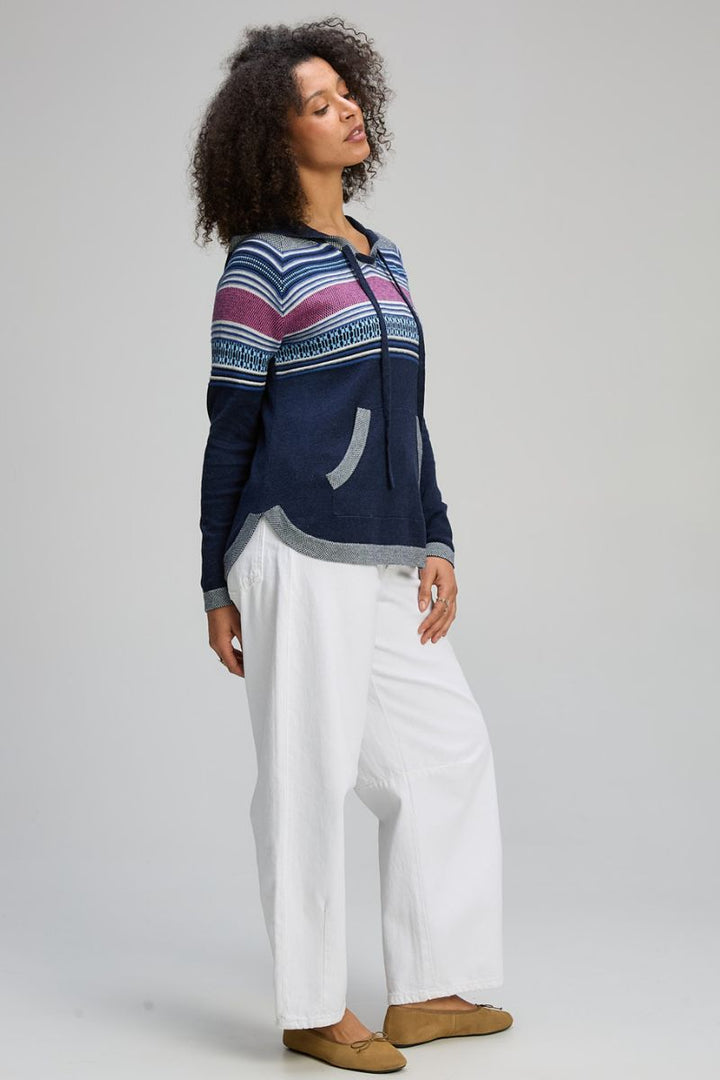 Apres Hoodie in Dark Denim by Zaket & Plover in Denim / S