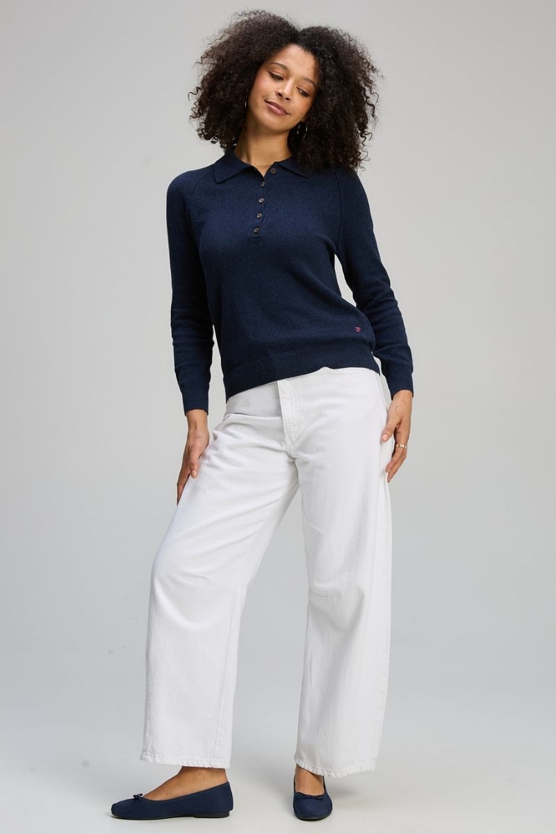 Henley Essential in Dark Denim by Zaket & Plover