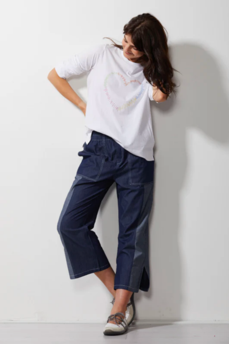 Zaket and Plover denim pant with Hearts Shirt