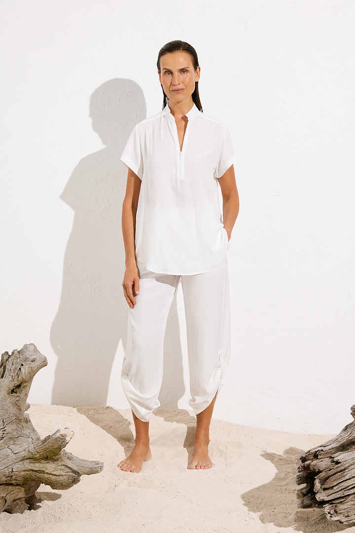 Zip Stand Shirt F67 8599 by Mela Purdie