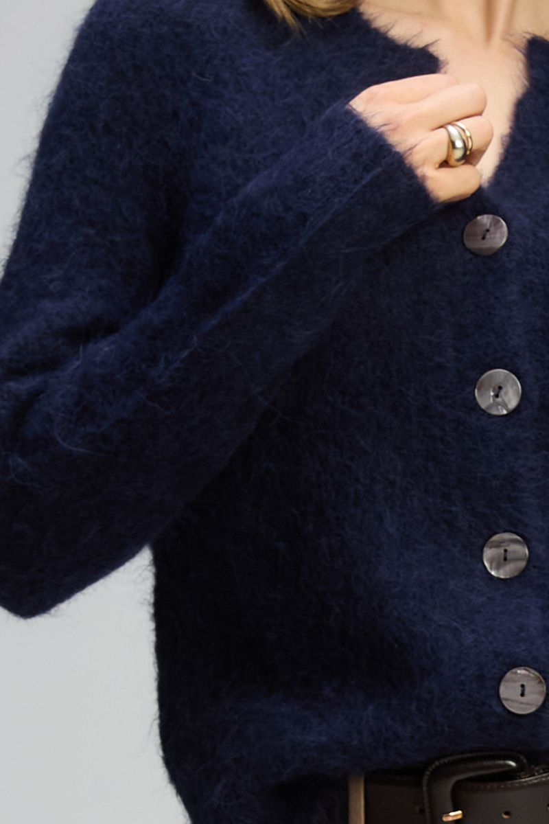 Alpaca Cardigan in Midnight by Zaket & Plover