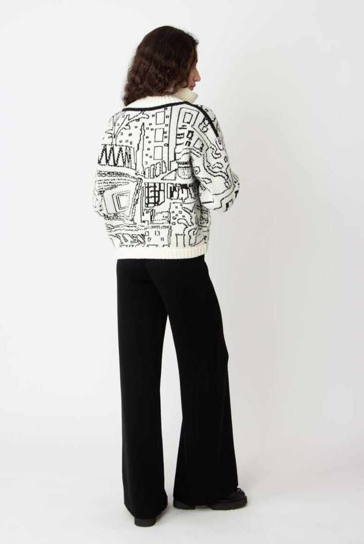 Bomber Jacket, Favela Pattern in Off White 242611 by IVKO